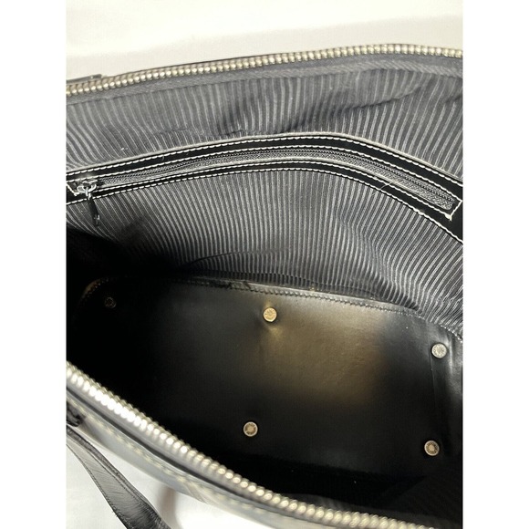 Dooney & Bourke Medium Black Leather Zippered Tote Bag - Picture 4 of 4